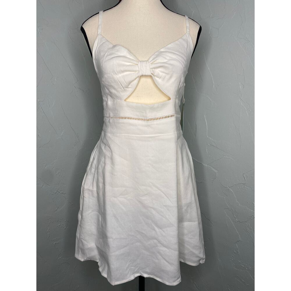Shore Off White Linen Summer Dress